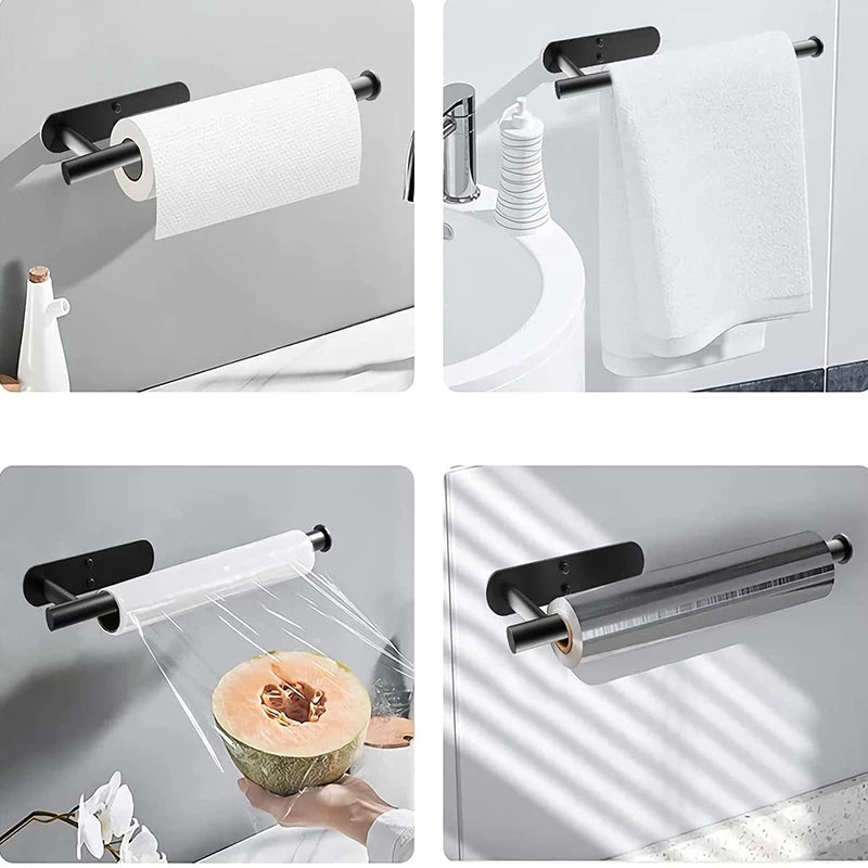 Portarrollos de papel higiénico autoadhesivos sin perforaciones