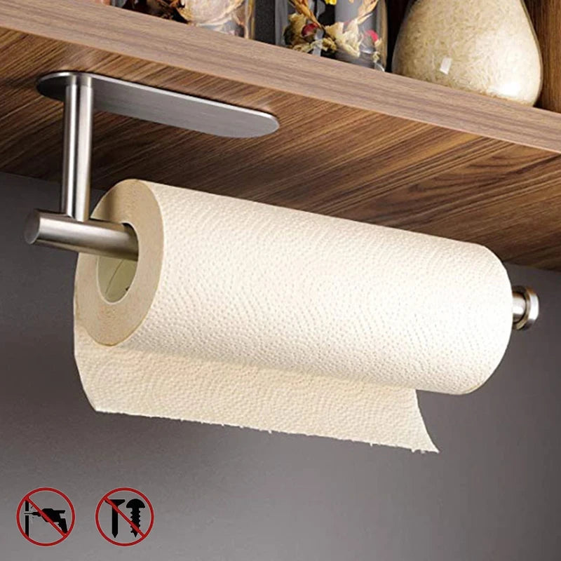 Portarrollos de papel higiénico autoadhesivos sin perforaciones